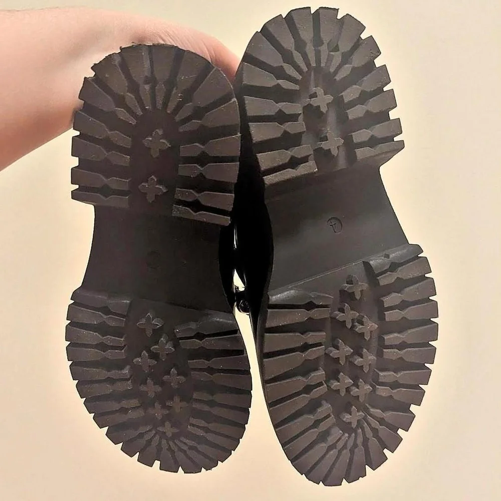 ASOS Black Loafers with Silver Chain Detail - Picture 7 of 8